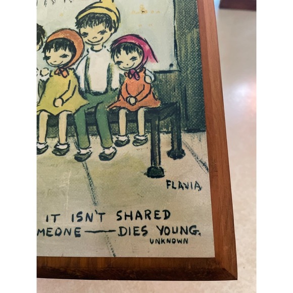 🔥Vintage Mid-Century 1969 Flavia Buzza Cardozo Wood Art “Talent Show” - Picture 3 of 5